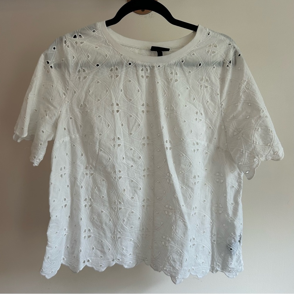 Who What‎ Wear Eyelet Blouse Top Large
